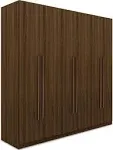 Manhattan Comfort Brown Gramercy Wardrobe Armoire Closet