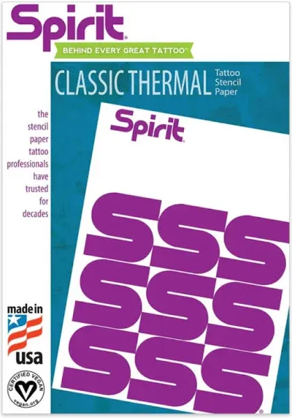 Spirit Classic Thermal Tattoo Transfer Paper - 8.5" x 11" 100 Sheets