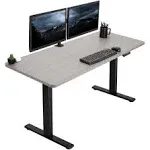 Vivo Single Motor Electric Desk with Push Button Memory Controller Vivo Color (Top/Frame): Dark Gray/Black Size: 60" W x 24" D