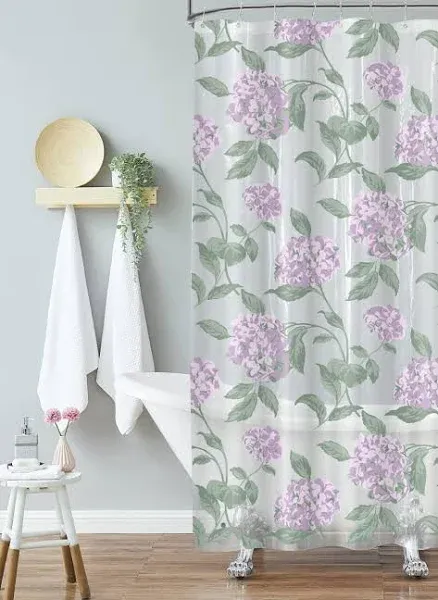 Laura Ashley Lavender Hydrangea 70x72 PEVA Shower Curtain - Bed Bath & Beyond - 34941736