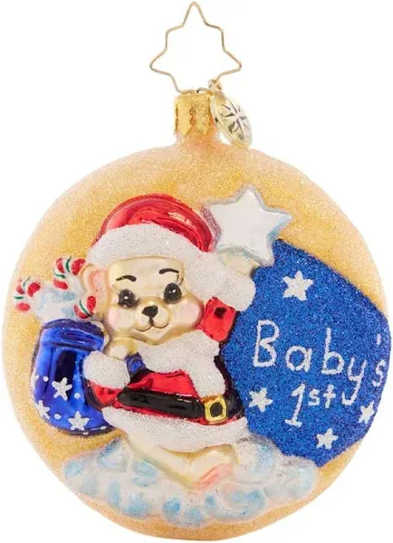 Christopher Radko Little Gem Glass Ornament - Darling 1st Christmas