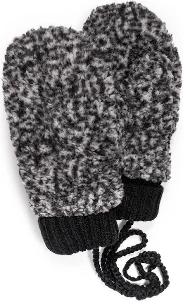 "MUK LUKS Women's Shearling Mitten, Black, OS"