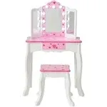 Teamson Kids Girl's Little Princess Gisele Vanity w/ LED Lights