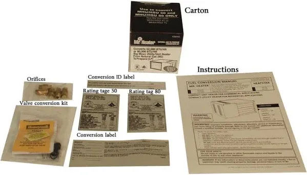 Mr. Heater F260163 Big Maxx Fuel Conversion Kit, NG to LP,Multi