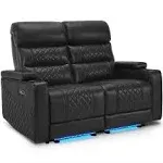 Lovupet Electric Power Reclining Loveseat Sofa with Adjustable Headrest HTS470