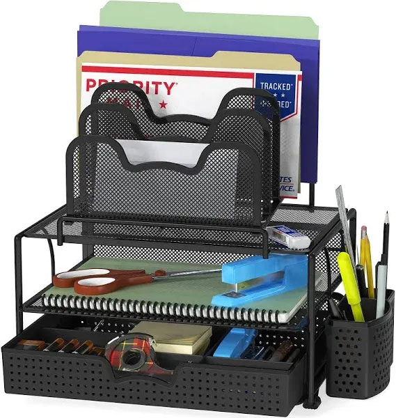 SimpleHouseware Mesh Desk Organizer