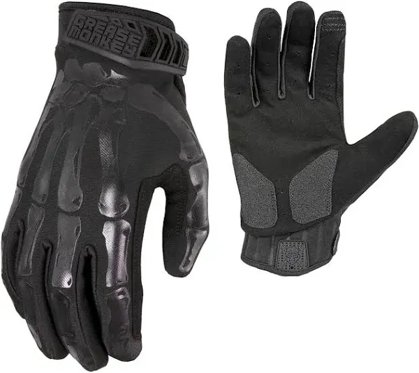 Grease Monkey Bones Xtreme Black Out Mechanic Work Gloves