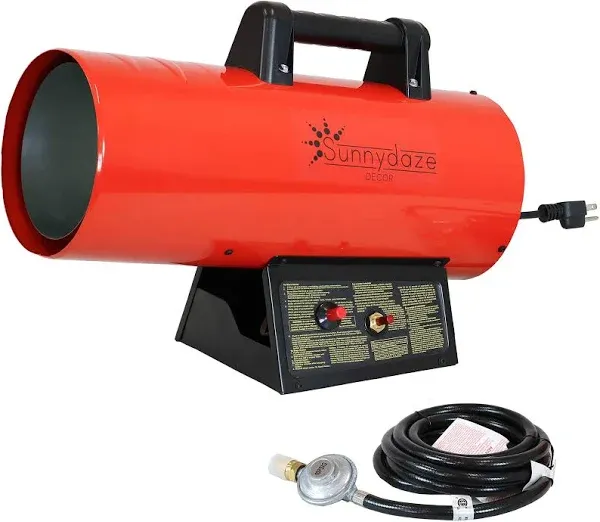 40,000 BTU Forced Air Propane Heater - Auto-Shutoff - for Garages, Warehouses, a