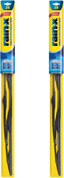 Rain-X 820152 WeatherBeater Wiper Blades, 28" Windshield Wipers (Pack Of 2), Automotive Replacement Windshield Wiper Blades That Meet Or Exceed OEM Quality And Durability Standards