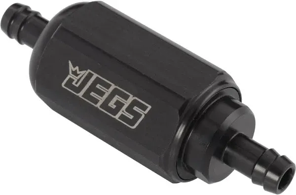 JEGS 15040 Compact Billet In-Line Fuel Filter