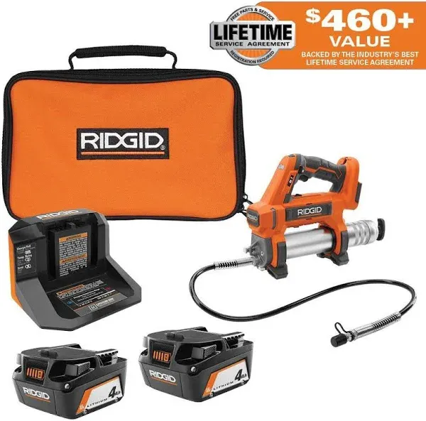 RIDGID R860445B 18V Cordless Grease Gun