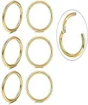 Holfeun Unisex Dainty Tiny 18K Real Gold Plating Cartilage Hoop Earrings, 16g Surgical Steel Small Endless Hinged Hoops Earring for Earlobe Helix Rook