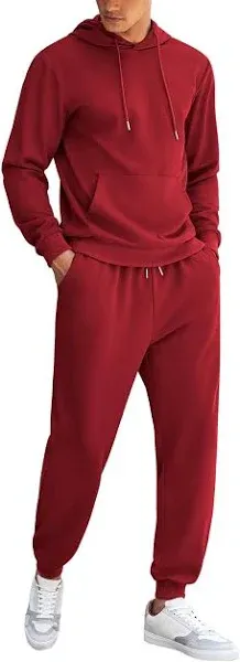 COOFANDY Men's 2 Piece Hooded Tracksuit