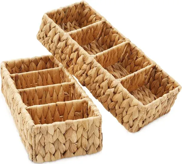 Casafield Set of 2 Water Hyacinth Storage Baskets