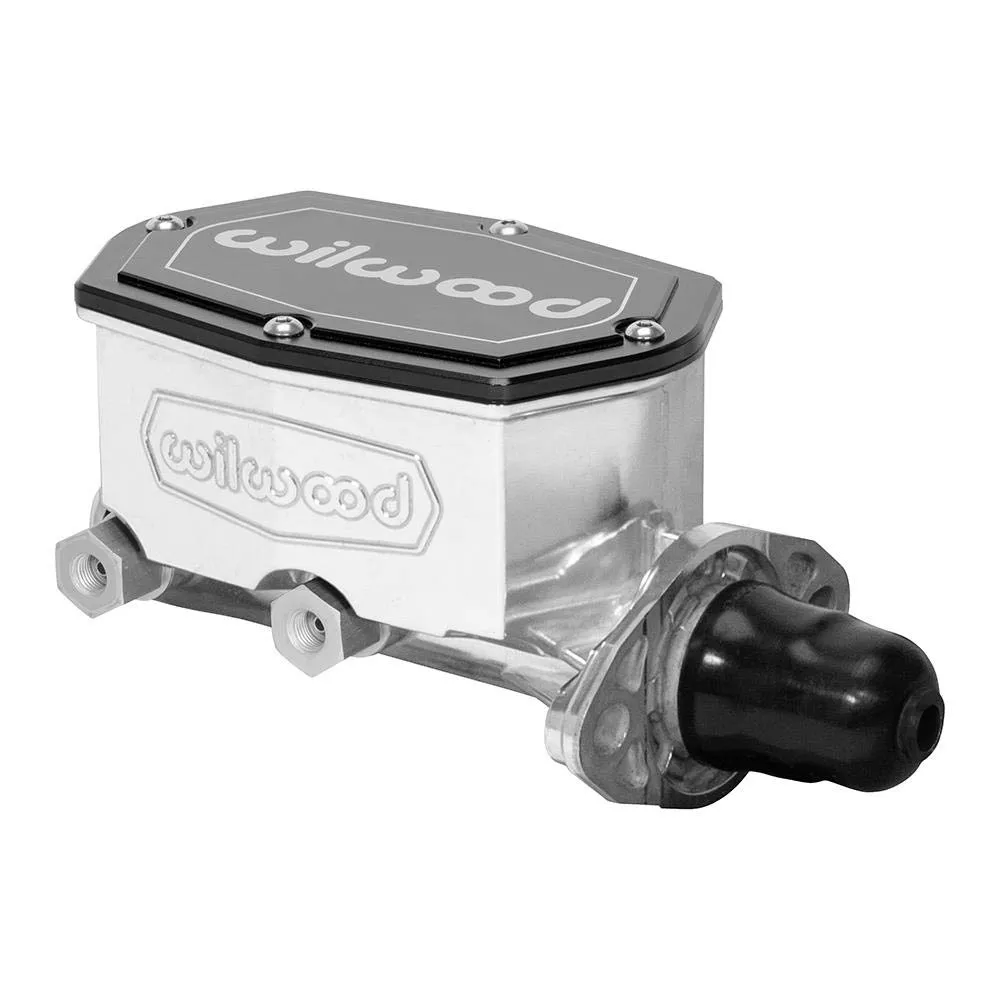 Wilwood Compact Tandem Master Cylinder - 1in Bore - w/Pushrod (Ball Burnished) - 260-14959-P