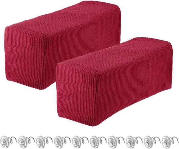 2pcs Stretch Armrest Covers Couch Arm Covers with Twist Pin