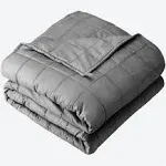 30 lb 80" x 87" Weighted Blanket Cotton Light Grey by Bare Home