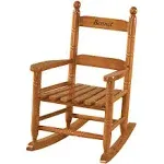 Miles Kimball Personalized Child's Natural Rocker - Black Font