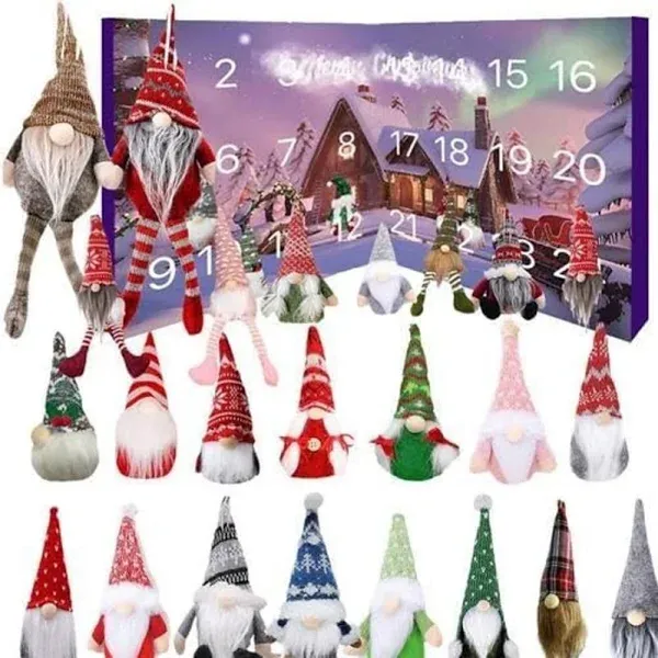 2024 Christmas Gnome Advent Calendar 24 Days With Holiday Collectible Gnome Doll