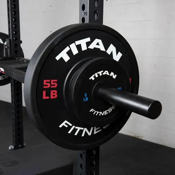 Titan Fitness 37.5 LB Set Black Change Fractional Weight Plates, 1.25LB 2.5LB 5LB 10LB, Fit Olympic Sized Barbells for Strength Training and Weightlifting, Rubber Coated Steel Bumper Plates