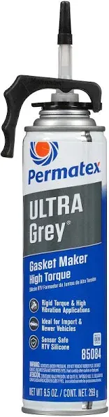 Permatex 85084 Ultra Grey Rigid High-Torque RTV Silicone Gasket Maker