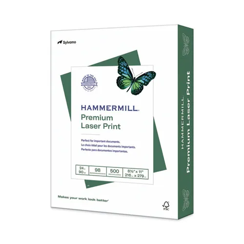 Hammermill Premium Laser Print 8.5&#034;x11&#034; Multipurpose Paper 24 lbs. 98 Brightness