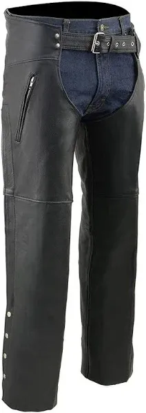 Leather King NWT Women’s Motorcycle Chaps, Black leather Size 3 extra small