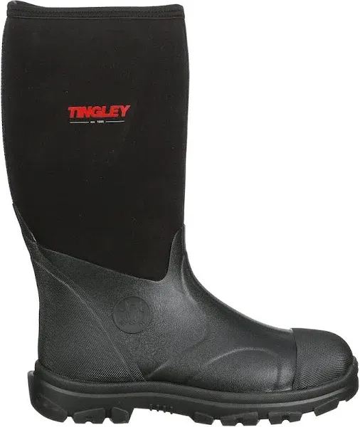 Tingley Badger 87151 Plain Toe Boot, Men's 8 / Women's 10, Black