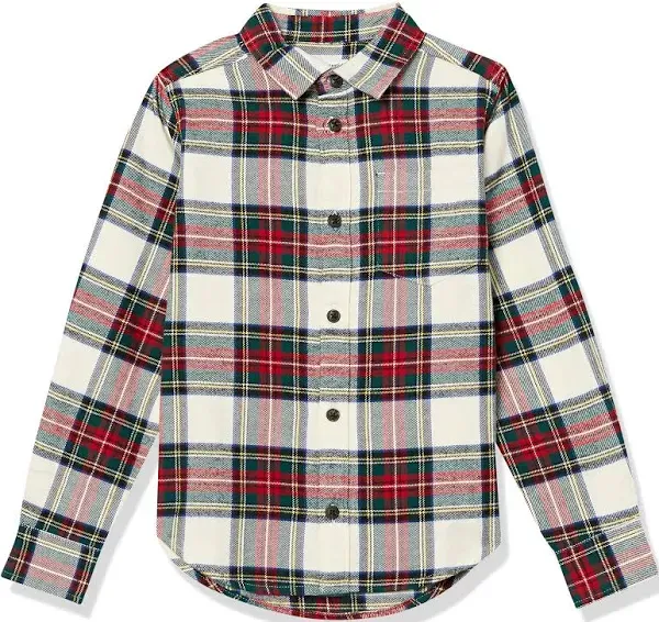 Amazon Essentials Boys and Toddlers' Flannel Button Down Shirt