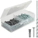 Qualihome Ribbed Plastic Drywall Anchor Kit - Wall Anchors and  Assorted Sizes 