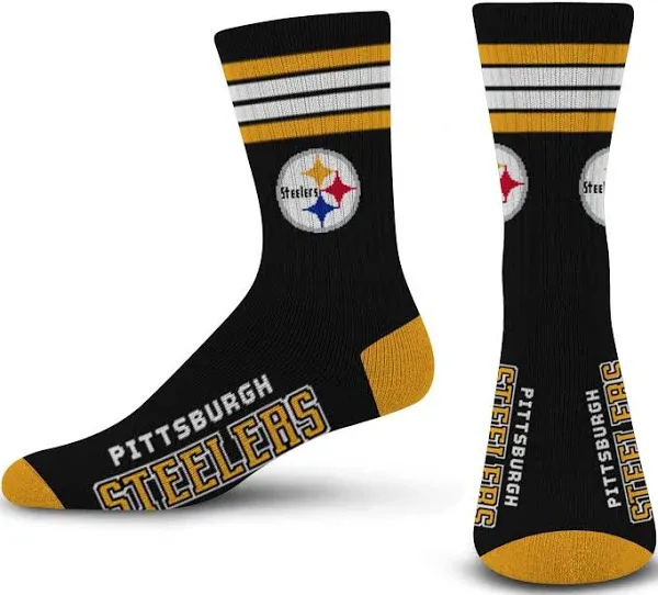 Pittsburgh Steelers 4 Stripe Deuce Socks