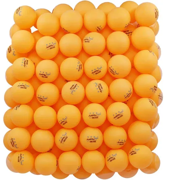 100 Counts 3-Star Orange Practice Ping Pong Balls Advanced Table Tennis Balls