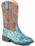 Roper Little Girls Blue Southwest Glitter