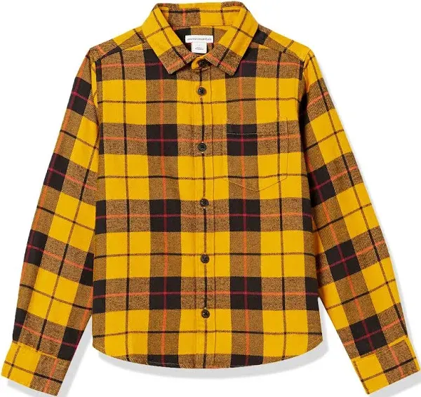 Amazon Essentials Boys and Toddlers' Flannel Button Down Shirt