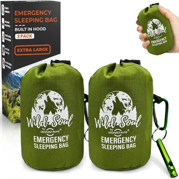 Bivy Sack Emergency Sleeping Bag – XL Waterproof Survival Sleeping Bag with Emer