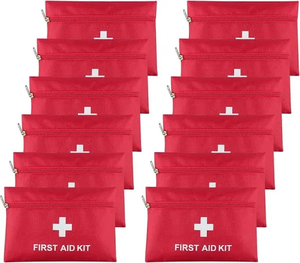 12 Pack Mini First Aid Kit Empty Bag