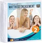 Utopia Bedding Zippered Mattress Encasement Queen - 100% Waterproof And Bed Bug Proof Mattress Protector - Absorbent, Six-Sided Mattress Cover