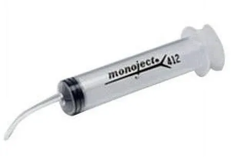 Cardinal 8881412012 Monoject #412 Irrigation Syringes 12 CC Curved Tip 50/Bx