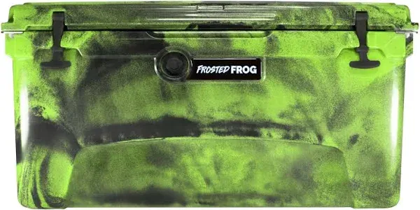 Frosted Frog Camo Original Green and Black 75 Quart Ice Chest