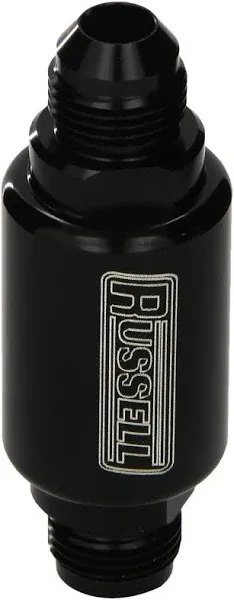 Russell Performance Black Anodized (3-1/4in Length 1-1/4in dia. -8 male inlet/outlet)