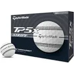 Taylormade TP5x Stripe Golf Balls - White