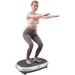 EILISON Fitmax Km-818 3D Vibration Plate Exercise Machine with Loop Bands - Full Body Vibration Platform Machines for Home Fitness- Silver