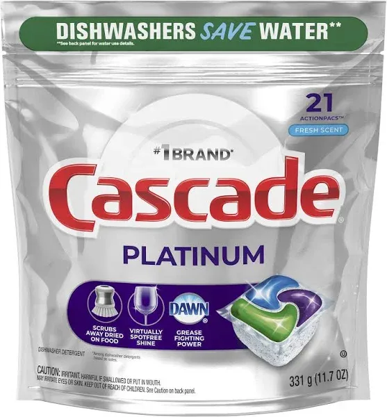 Cascade Dishwasher Detergent Platinum ActionPacs