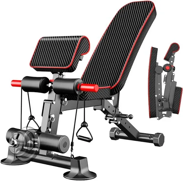 K KiNGKANG Adjustable Foldable Incline Decline Weight Bench