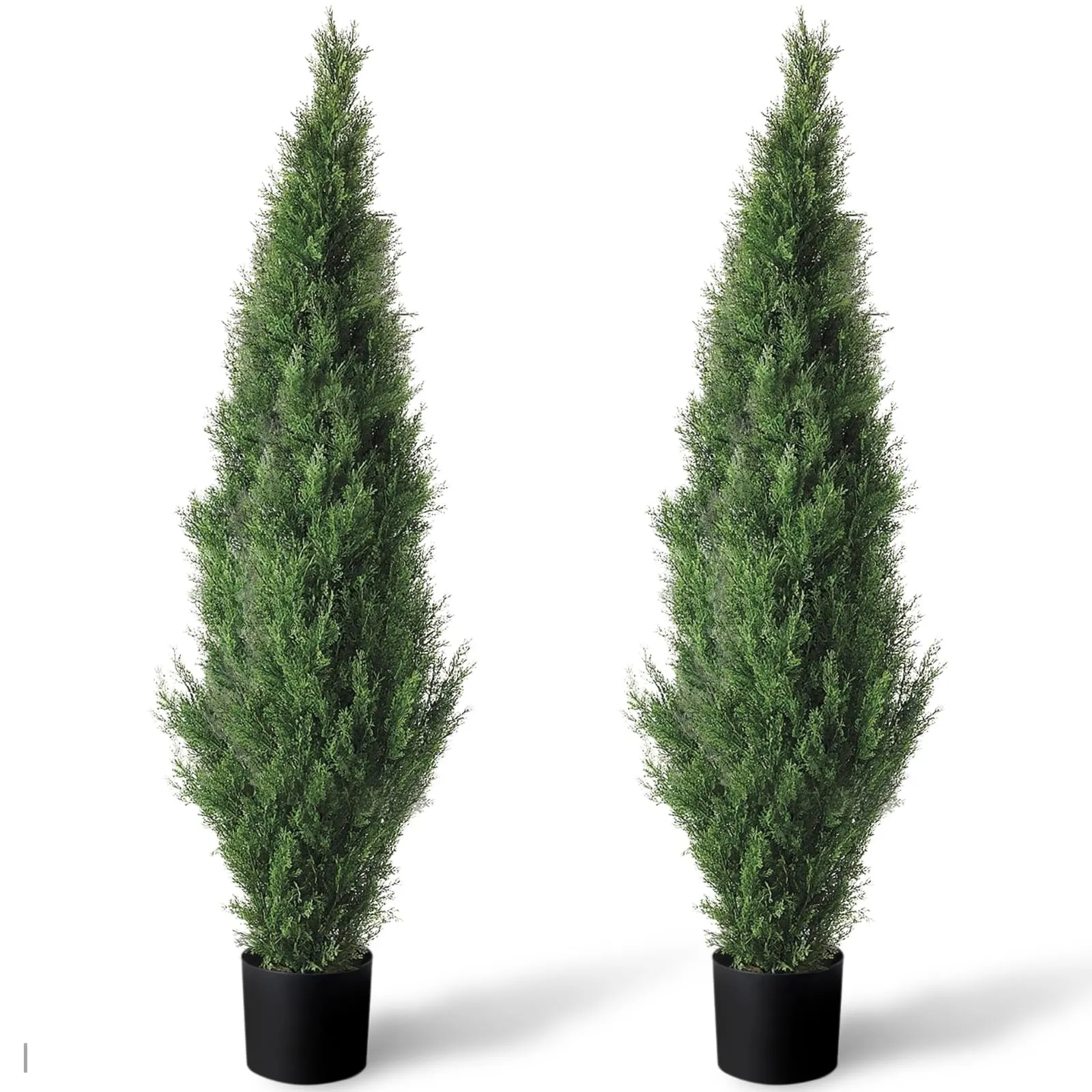 TRESIL Set of 2 Pre-Potted Faux Cedar Tree