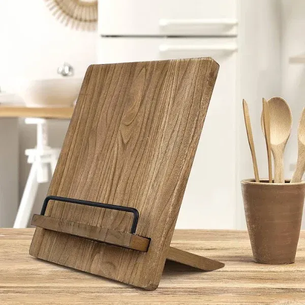 JUNSHUO Wood Cookbook Stand