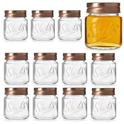 Mini Glass Mason Jar Shot Glasses with Lids