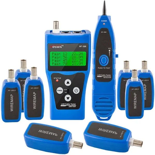 Factory Price Noyafa NF-388 Wire Fault Locator Network Cable Tester with 8 Remotes