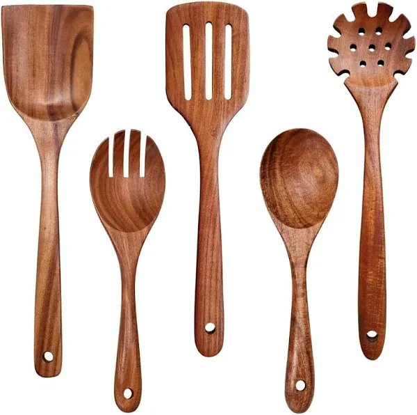 AIUHI Wooden Cooking Utensils Set