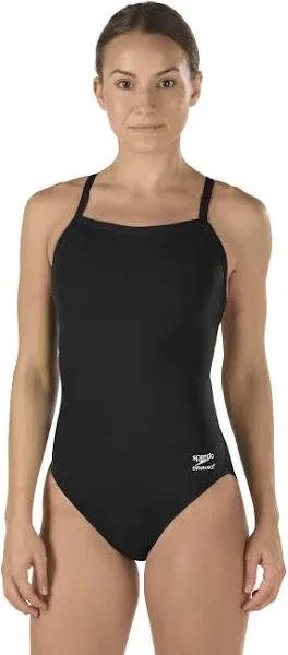 Girls Youth FL Flyback Black One Piece Swimsuit Size 8/24